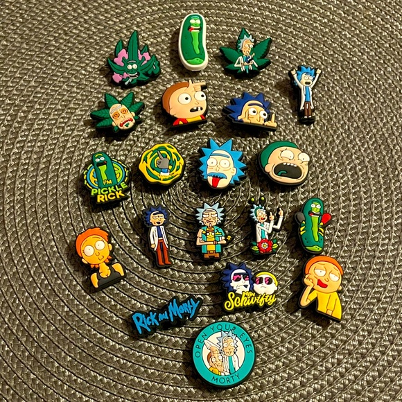 Rick & Morty Croc Charms, 20pcs - Picture 1 of 3